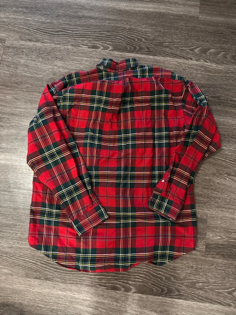 Polo Ralph Lauren Red Plaid Cotton Long Sleeve Button-Up Shirt L Men’s flannel - Picture 4 of 6